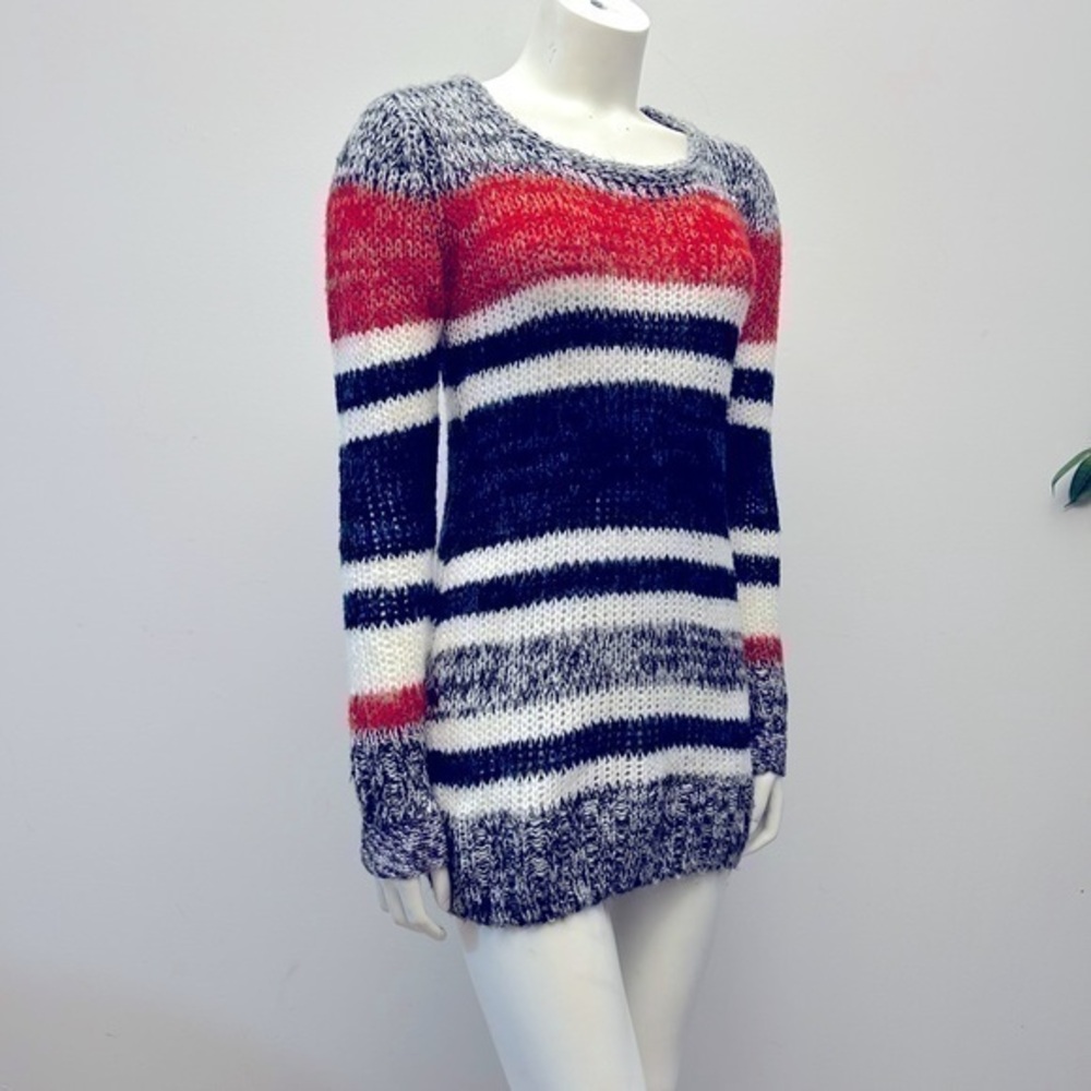 QED LONDON knit striped long sweater / short sweater dress. Very soft. EEUC.